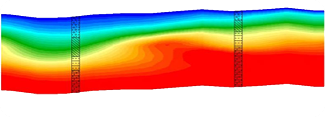 白銀地基勘察，成果與鑽孔資料較為一致